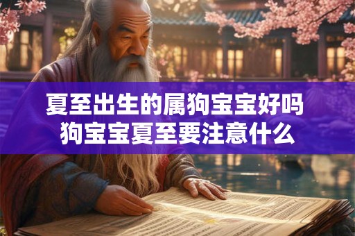 夏至出生的属狗宝宝好吗 狗宝宝夏至要注意什么