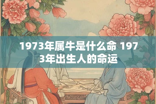1973年属牛是什么命 1973年出生人的命运
