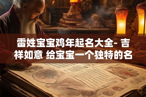 雷姓宝宝鸡年起名大全- 吉祥如意 给宝宝一个独特的名字！