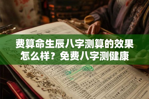 费算命生辰八字测算的效果怎么样？免费八字测健康