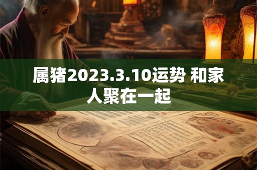 属猪2023.3.10运势 和家人聚在一起