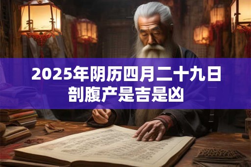 2026年阴历四月二十九日剖腹产是吉是凶