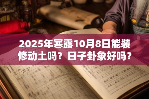 2025年寒露10月8日能装修动土吗？日子卦象好吗？