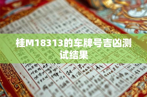 桂M18313的车牌号吉凶测试结果 桂M18313的车牌号吉凶测试结果