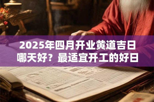 2025年四月开业黄道吉日哪天好？最适宜开工的好日子！