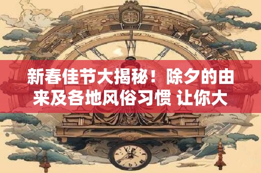新春佳节大揭秘！除夕的由来及各地风俗习惯 让你大开眼界！