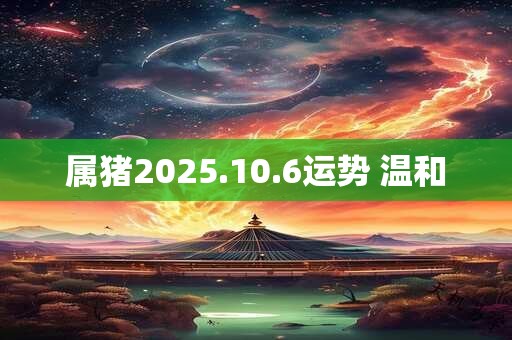 属猪2025.10.6运势 温和