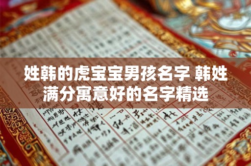 姓韩的虎宝宝男孩名字 韩姓满分寓意好的名字精选