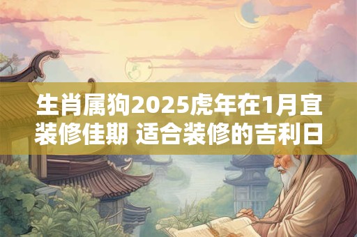 生肖属狗2025虎年在1月宜装修佳期 适合装修的吉利日子