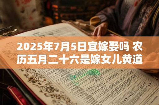 2025年7月5日宜嫁娶吗 农历五月二十六是嫁女儿黄道吉日吗