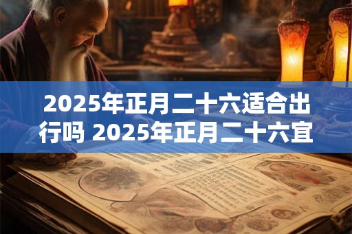 2025年正月二十六适合出行吗 2025年正月二十六宜忌
