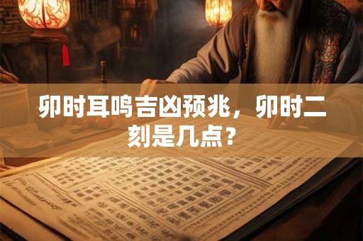 卯时耳鸣吉凶预兆，卯时二刻是几点？
