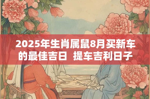 2025年生肖属鼠8月买新车的最佳吉日  提车吉利日子