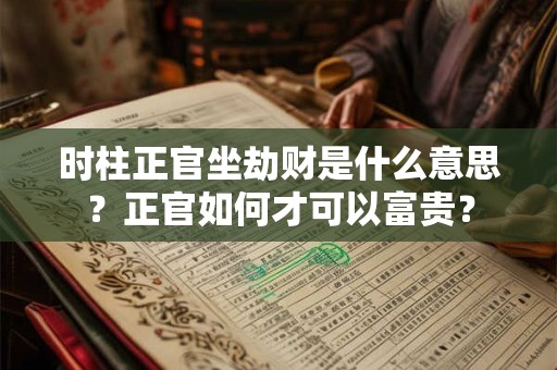 时柱正官坐劫财是什么意思？正官如何才可以富贵？