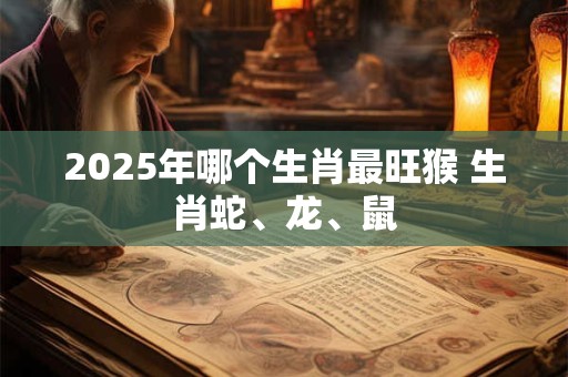 2025年哪个生肖最旺猴 生肖蛇、龙、鼠