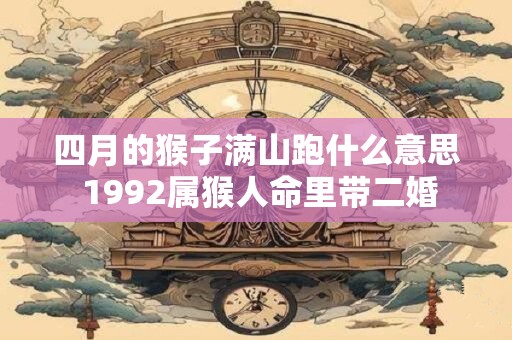 四月的猴子满山跑什么意思 1992属猴人命里带二婚