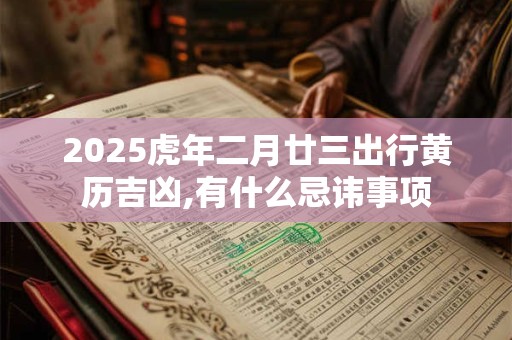 2025虎年二月廿三出行黄历吉凶,有什么忌讳事项