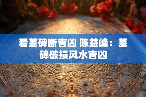 看墓碑断吉凶 陈益峰:墓碑破损风水吉凶 看墓碑断吉凶 陈益峰:墓碑破损风水吉凶