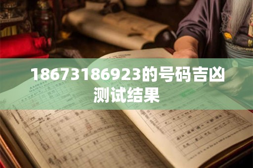 18673186923的号码吉凶测试结果
