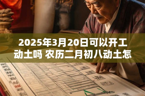 2025年3月20日可以开工动土吗 农历二月初八动土怎么样