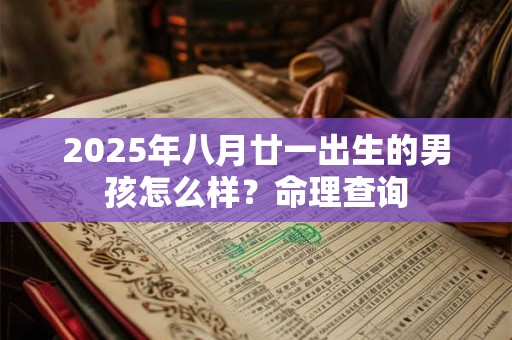 2025年八月廿一出生的男孩怎么样？命理查询