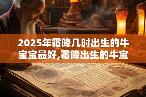 2025年霜降几时出生的牛宝宝最好,霜降出生的牛宝宝好不好？