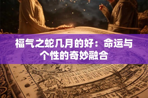 福气之蛇几月的好:命运与个性的奇妙融合 福气之蛇几月的好:命运与个性的奇妙融合