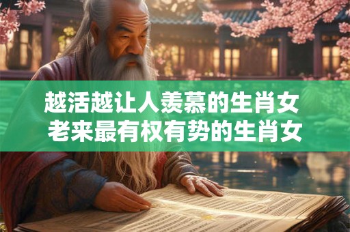 越活越让人羡慕的生肖女 老来最有权有势的生肖女