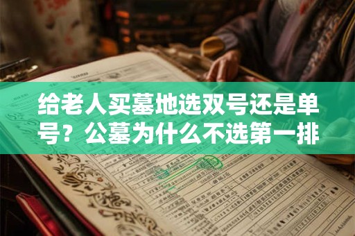 给老人买墓地选双号还是单号？公墓为什么不选第一排？