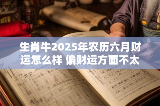 生肖牛2025年农历六月财运怎么样 偏财运方面不太理想
