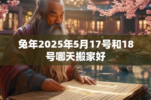 兔年2025年5月17号和18号哪天搬家好