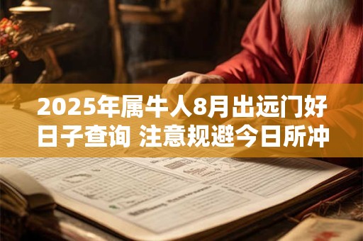 2025年属牛人8月出远门好日子查询 注意规避今日所冲 2025年属牛人8月出远门好日子查询 注意规避今日所冲