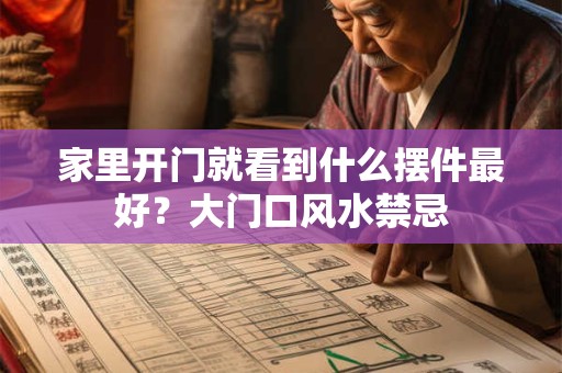 家里开门就看到什么摆件最好？大门口风水禁忌