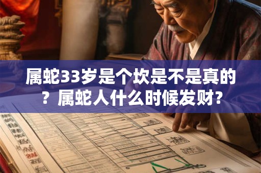 详细阅读:属蛇33岁是个坎是不是真的?属蛇人什么时候发财? 属蛇33岁是个坎是不是真的?属蛇人什么时候发财?