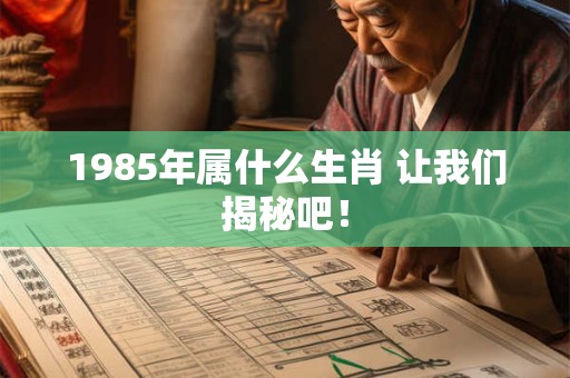 1985年属什么生肖 让我们揭秘吧！