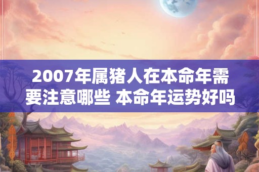 2007年属猪人在本命年需要注意哪些 本命年运势好吗