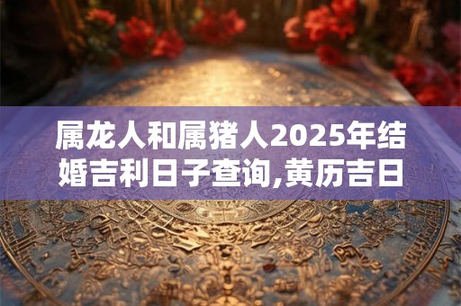 属龙人和属猪人2025年结婚吉利日子查询,黄历吉日