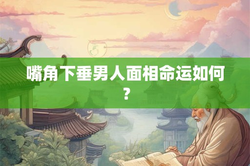 嘴角下垂男人面相命运如何？