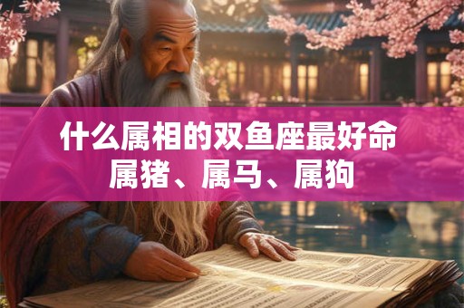什么属相的双鱼座最好命 属猪、属马、属狗
