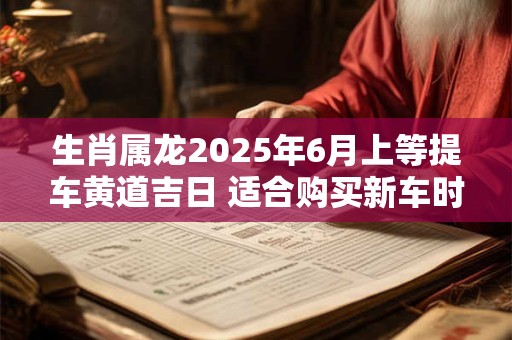 生肖属龙2025年6月上等提车黄道吉日 适合购买新车时机 生肖属龙2025年6月上等提车黄道吉日 适合购买新车时机