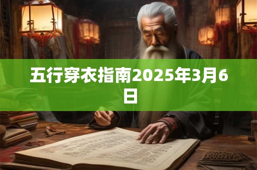 五行穿衣指南2025年3月6日
