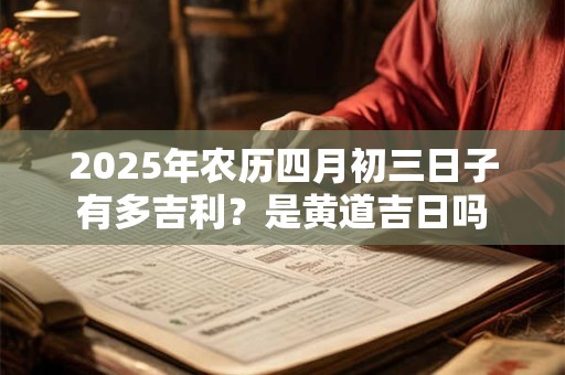 2025年农历四月初三日子有多吉利？是黄道吉日吗