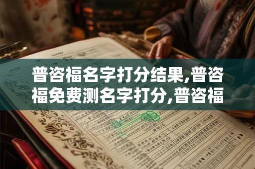 普咨福名字打分结果,普咨福免费测名字打分,普咨福周易免费测名字打分