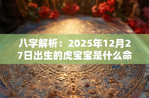 八字解析：2025年12月27日出生的虎宝宝是什么命