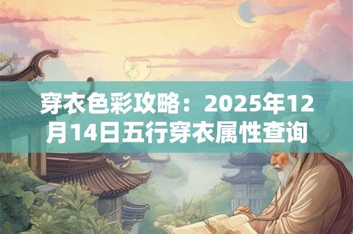 穿衣色彩攻略：2025年12月14日五行穿衣属性查询