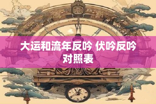大运和流年反吟 伏吟反吟对照表