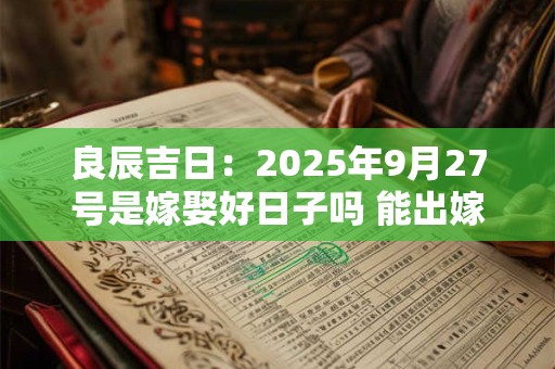 良辰吉日：2025年9月27号是嫁娶好日子吗 能出嫁吗