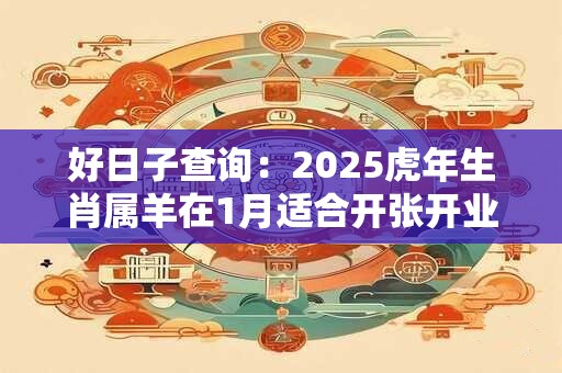 好日子查询：2025虎年生肖属羊在1月适合开张开业的大吉日子