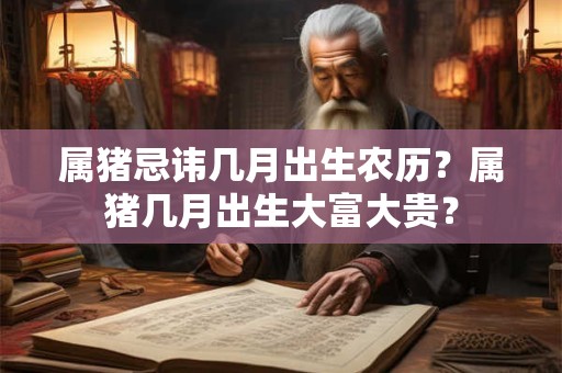 属猪忌讳几月出生农历？属猪几月出生大富大贵？