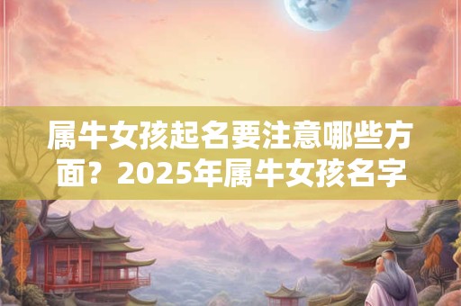 属牛女孩起名要注意哪些方面？2025年属牛女孩名字精选